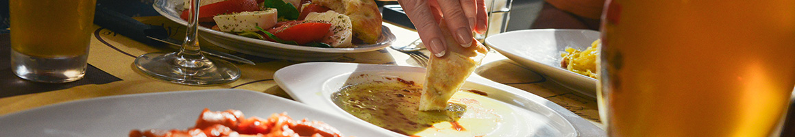 Eating Mediterranean Armenian Lebanese at Zankou Chicken restaurant in Los Angeles, CA.